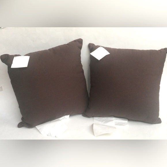 Chocolate Plush Accent Pillows Set of 2 NWT - Picture 2 of 4